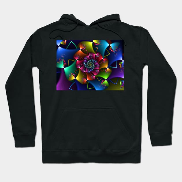 Rainbow Bows Fractal Hoodie by pinkal